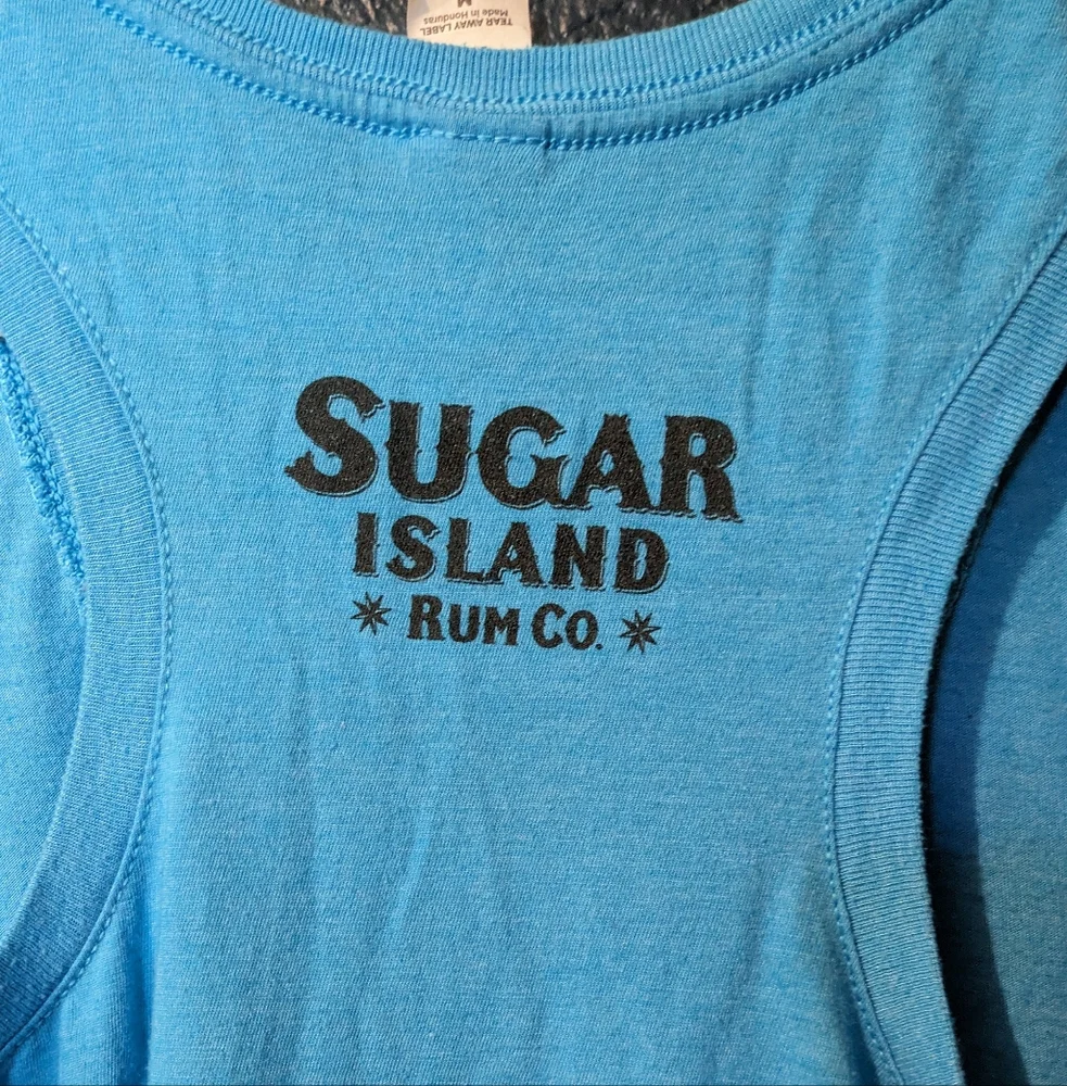 Sugar Island Rum Co. Blue Tank Top with Mermaid Design, Womens M - Picture 10 of 10